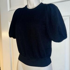 LINI Black Puff Sleeve Sweater
